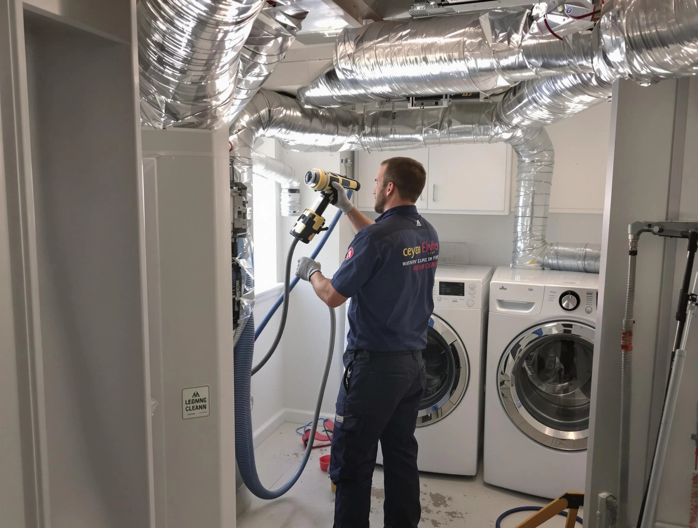 Munhall Dryer Vent Cleaning specialist using advanced equipment for thorough duct cleaning in Munhall