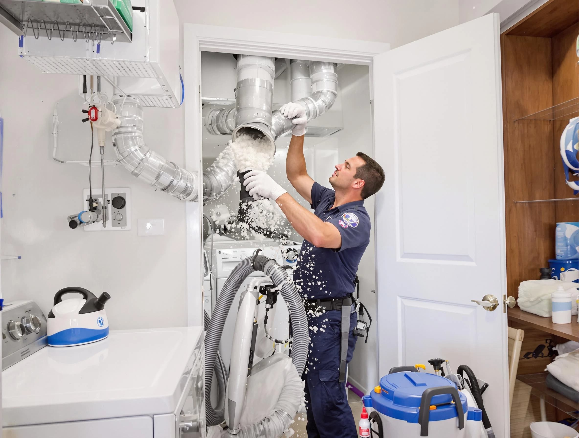 Munhall Dryer Vent Cleaning technician delivering thorough residential dryer vent cleaning service in Munhall
